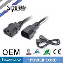 SIPU factory price UK power extension cord Socket with male to female plug for computer wholesale copper power cable